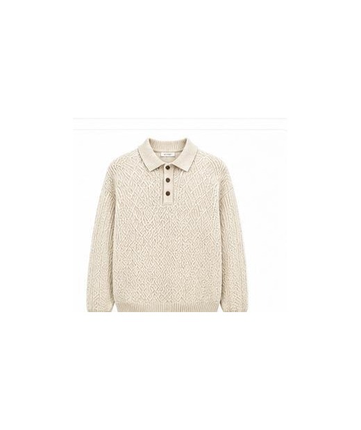Knit polo sweater