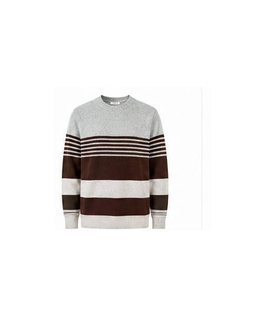 Striped knit pullover
