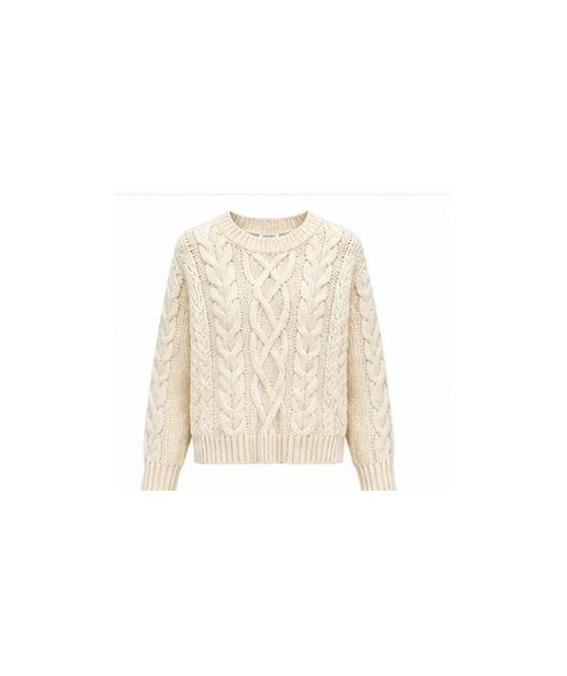 Ivory cable knit pullover