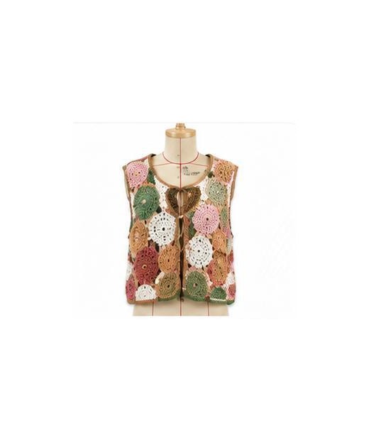 Crochet motif vest