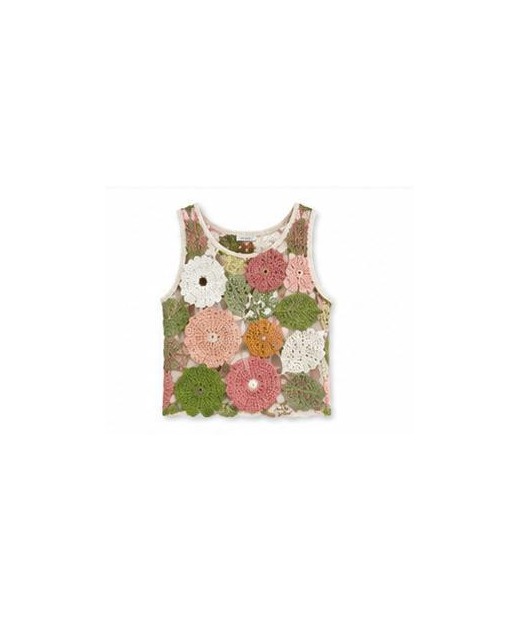 Floral crochet top